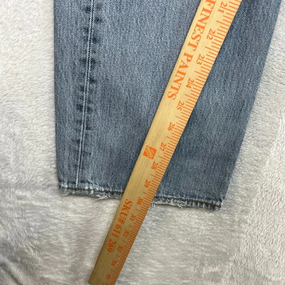 Levi's 501 Taper Jeans Blue Denim Mid Rise Classic Button Fly 34X30 -‎ Flaws